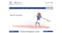 Desktop Screenshot of dhallaorthopediccenter.com